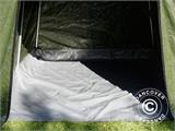 Carpa de almacenamiento PRO 2x2x2m PE, con cubierta de terreno, Verde/gris