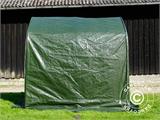 Carpa de almacenamiento PRO 2x2x2m PE, con cubierta de terreno, Verde/gris