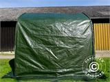 Opslagtent PRO 2x2x2m PE, met grondzeil, Groen/grijs