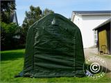 Carpa de almacenamiento PRO 2x2x2m PE, con cubierta de terreno, Verde/gris