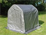 Tente de stockage PRO 2x2x2m PE, avec couverture de sol, Gris