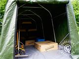 Tenda de armazenamento PRO 2x3x2m PE, com lona chão, Verde/Cinza