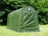 Opslagtent PRO 2x3x2m PE, met grondzeil, Groen/Grijs