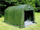 Noliktavas telts PRO 2x3x2m PE, ar zemes pārklāju, Zaļš/Pelēks