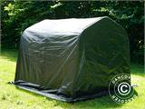 Storage tent PRO 2.4x2.4x2 m PE, with ground cover, Green/Grey