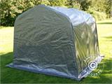 Carpa de almacenamiento PRO 2,4x2,4x2m PE, con cubierta de terreno, Gris