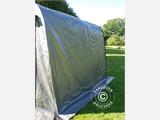 Carpa de almacenamiento PRO 2,4x2,4x2m PE, con cubierta de terreno, Gris