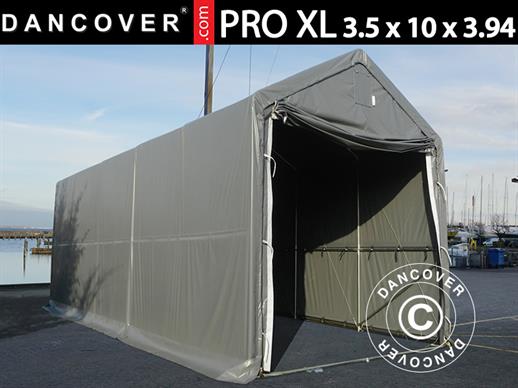 Tenda de armazenagem PRO XL 3,5x10x3,3x3,94m, PVC, Cinza