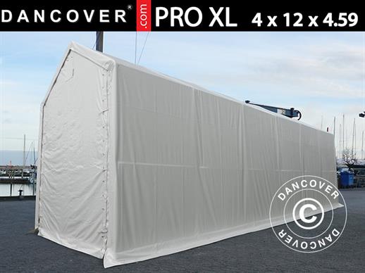 Tenda de armazenagem PRO XL 4x12x3,5x4,59m, PVC, Branco