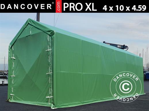 Lagertelt PRO XL 4x10x3,5x4,59m, PVC, Grønn