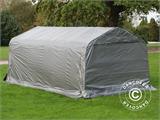 Tente abri garage PRO 3,6x6x2,7m PE avec couvre-sol, Gris