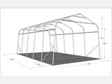 Tenda garage PRO 3,6x6x2,7m PE con copertura del terreno, Grigio