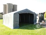 Storage shelter PRO 5x8x2.5x3.89 m, PVC, Grey