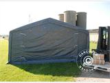 Capannone tenda PRO 5x8x2,5x3,89m, PVC, Grigio