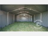 Carpa grande de almacén PRO 5x8x2,5x3,89m, PVC, Gris