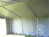 Carpa grande de almacén PRO 5x8x2,5x3,89m, PVC, Gris