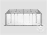 Storage shelter PRO 5x8x2.5x3.89 m, PVC, Grey