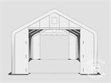 Storage shelter PRO 5x8x2.5x3.89 m, PVC, Grey