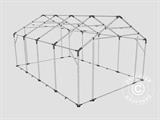 Capannone tenda PRO 5x8x2,5x3,89m, PVC, Grigio