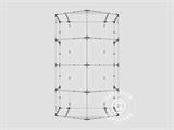 Storage shelter PRO 5x8x2.5x3.89 m, PVC, Grey