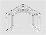 Opslagtent PRO 5x8x2,5x3,89m, PVC, Grijs