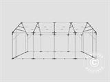 Noliktavas telts PRO 5x8x2,5x3,89m, PVC, Pelēks