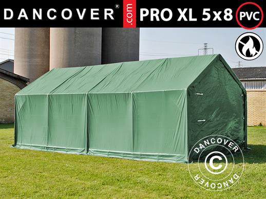 Noliktavas telts PRO 5x8x2,5x3,89m, PVC, Zaļš