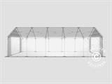 Storage shelter PRO 5x10x2x3.39 m, PVC, Grey