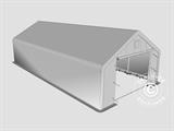 Storage shelter PRO 5x10x2x3.39 m, PVC, Grey