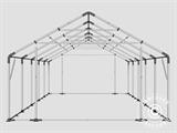 Skladišni šator PRO 5x10x2x3,39m, PVC, Siva