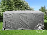 Tente Abri Garage Basic, 3,3x4,8x2,4m PE, Gris