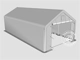 Storage shelter PRO 4x8x2.5x3.6 m, PE, Grey