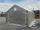 Capannone tenda PRO 4x6x2x3,1m, PE, Grigio