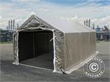 Tente de Stockage PRO 4x6x2x3,1m, PE, Gris
