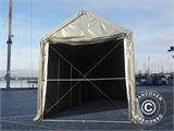 Tente de Stockage PRO XL 4x10x3,5x4,59m, PE, Gris