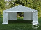 Carpa de almacén Basic 2 en 1, 5x6m PE, Blanco