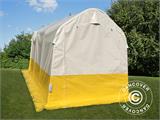 Tenda da lavoro/magazzino PRO 2x3x2m, PVC, Bianco/Giallo, Ritardante di fiamma