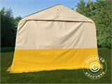 Namiot roboczy PRO 3,6x4,8x2,68m PCV, biały/żółty, trudnopalny