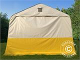 Noliktavas darba telts PRO 3,6x4,8x2,68m, PVC, Balta/Dzeltena, Ugunsizturīga