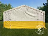 Namiot roboczy PRO 5x10m, PCV, biały/żółty, trudnopalny