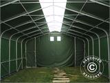 Capannone tenda PRO 6x12x3,7m  PVC con pannello centrale, Verde