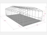 Lagertelt PRO 6x12x3,7m PVC m/ovenlys, Grøn