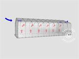 Lagerzelt PRO 6x12x3,7m PVC mit Dachfenster, Grau