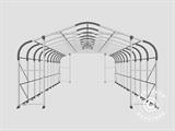 Lagertelt PRO 6x12x3,7m PVC m/ovenlys, Grå