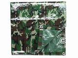 Camouflage tarpaulin Woodland 1.9x3 m, 100g/m²