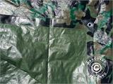 Bâche camouflage Woodland 2,85x5m, 100g/m²