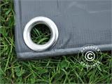 Tarpaulin 5x7 m, PVC 600 g/m², Grey, Flame retardant