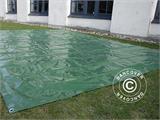 Tarpaulin 5x7 m, PVC 500 g/m² Green, Flame retardant