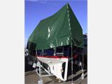 Tarpaulin 5x7 m, PVC 500 g/m² Green, Flame retardant