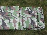 Camouflage afdekzeil 4x6m, PVC 450g/m²